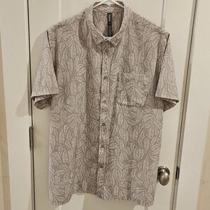 Vuori Brown Patterned Casual Button Down Shirt
